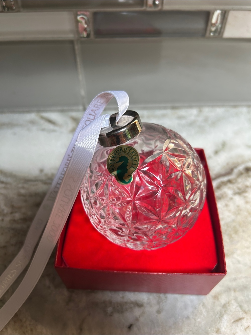Vintage Waterford Crystal 2000 Times Square Ball Ornament "Star of Hope”